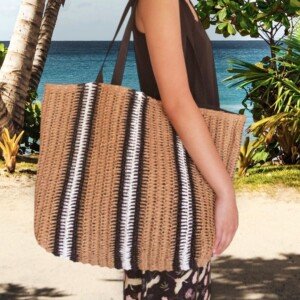 Bolso Rafia Tricolor